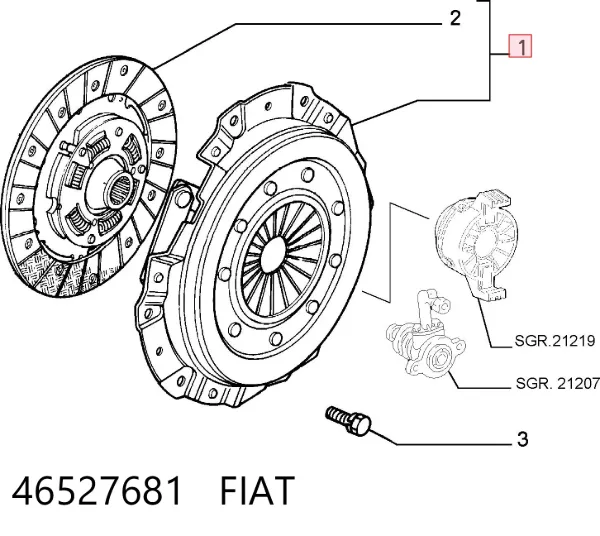 Embrague 46527681 Fiat/Alfa/Lancia