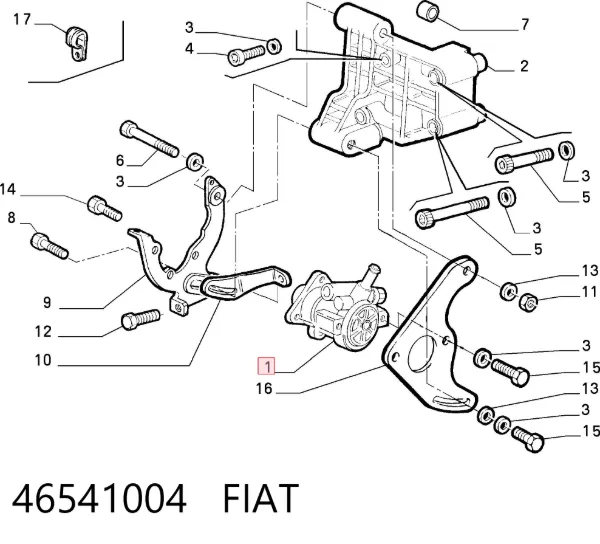 Bomba de dirección 46541004 Fiat/Alfa/Lancia