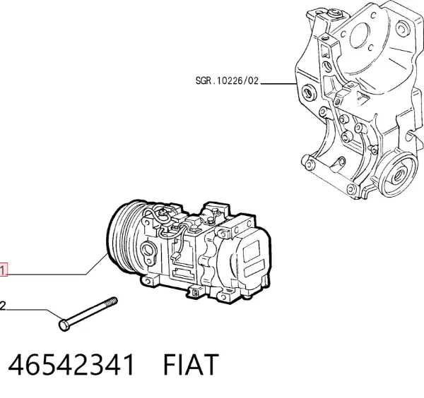 Compresor de aire acondicionado 46542341 Fiat/Alfa/Lancia