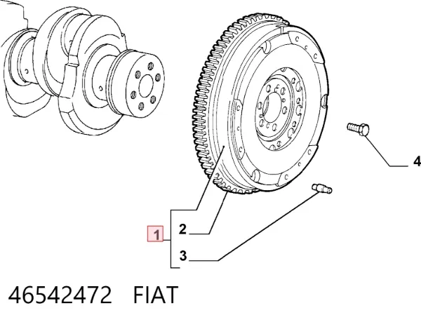Volante motor 46542472 Fiat/Alfa/Lancia