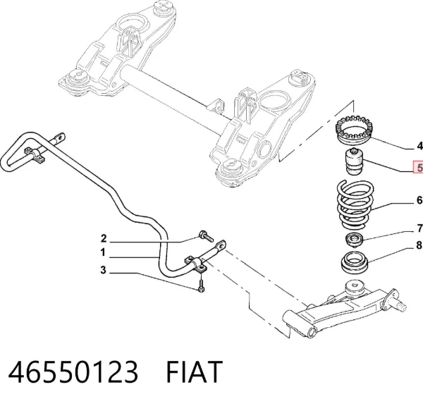 Tope de amortiguador trasero 46550123 Fiat/Alfa/Lancia
