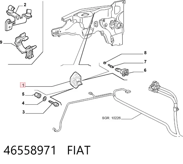Sensor de posición del pedal del acelerador 46558971 Fiat/Alfa/Lancia