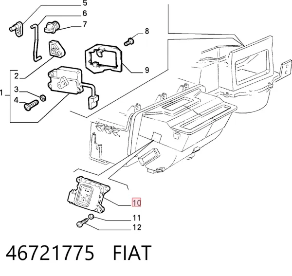 Actuador de compuerta de la calefacción Fiat Brava 182