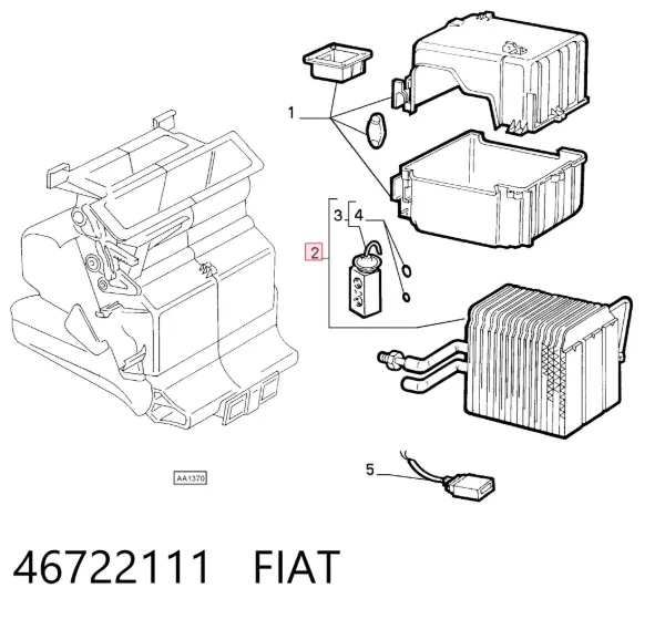 Evaporador de aire acondicionado 46722111 Fiat/Alfa/Lancia