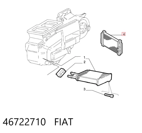 Radiador calefacción 46722710 Fiat/Alfa/Lancia