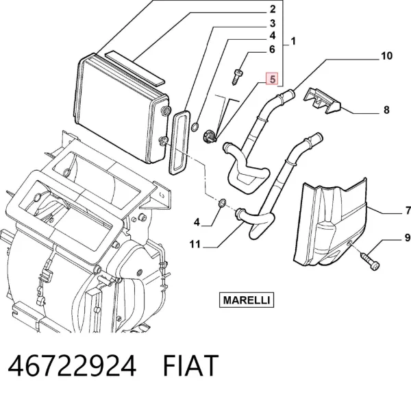 Abrazadera de resorte 46722924 Fiat/Alfa/Lancia