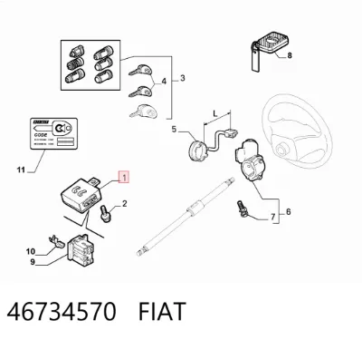 Relé de bujías de precalentamiento FIAT 46734570