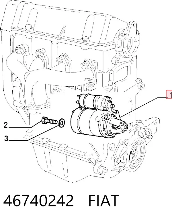 Motor de arranque 46740242 Fiat/Alfa/Lancia