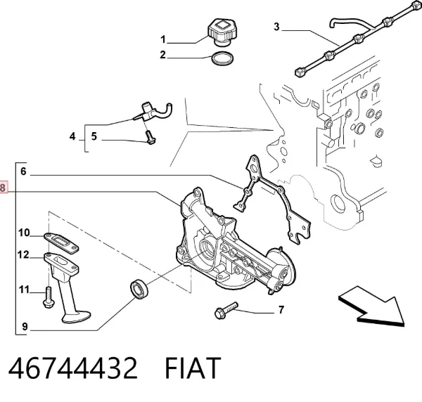 Bomba De Aceite 46744432 Fiat/Alfa/Lancia