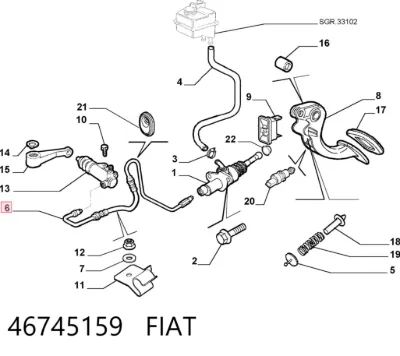 Manguera de embrague FIAT 46745159