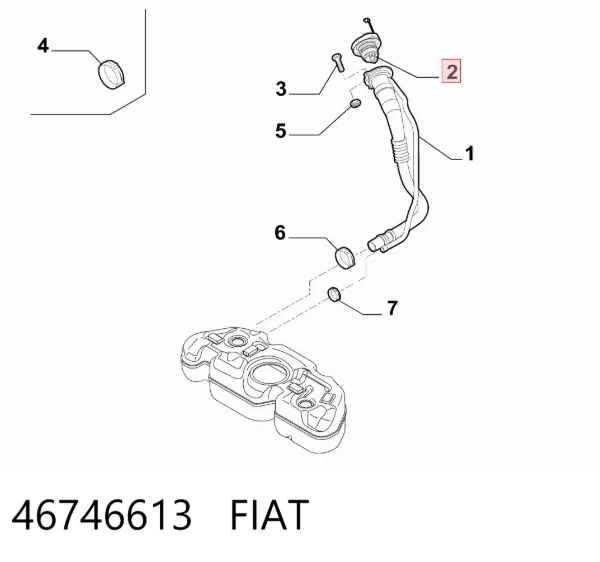 Tapa de la gasolina 46746613 Fiat/Alfa/Lancia