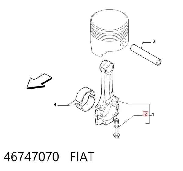 Tornillo de biela 46747070 Fiat/Alfa/Lancia