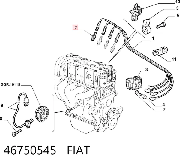 Bujía 46750545 Fiat/Alfa/Lancia