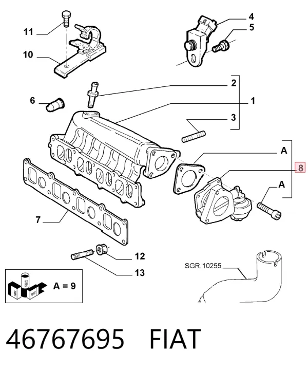 Cuerpo de mariposa TB0018 Magneti Marelli