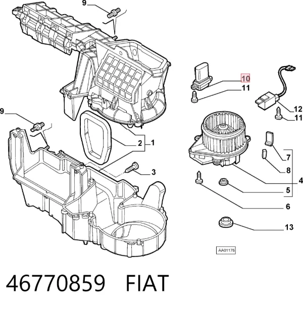 Resistencia de calefacción 46770859 Fiat/Alfa/Lancia