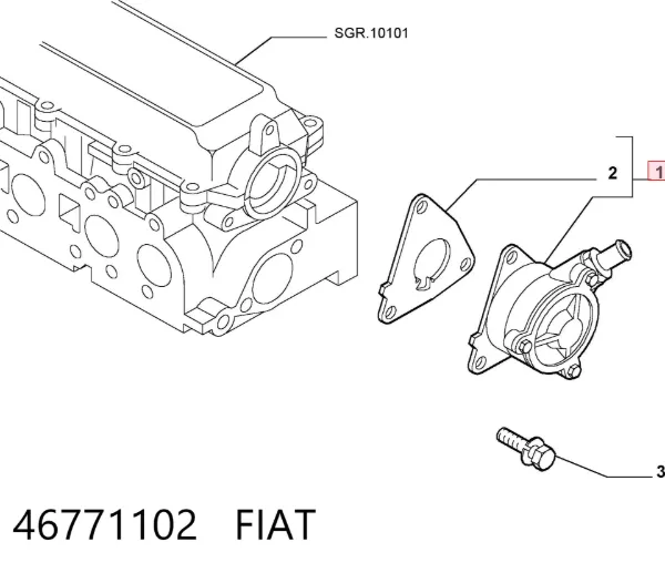 Bomba de vacío 46771102 Fiat/Alfa/Lancia