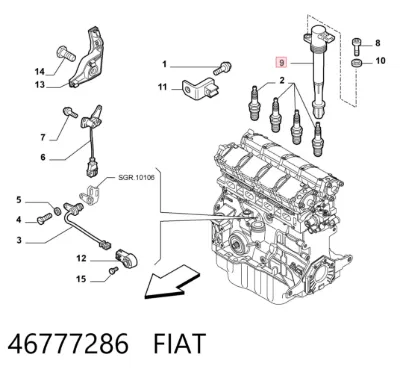 Bobina de encendido FIAT 46777286