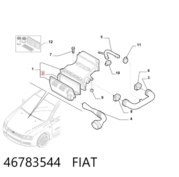 Filtro de aire 46783544 Fiat/Alfa/Lancia