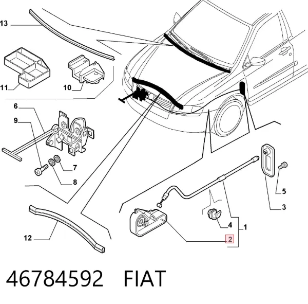 Capó 46784592 Fiat/Alfa/Lancia