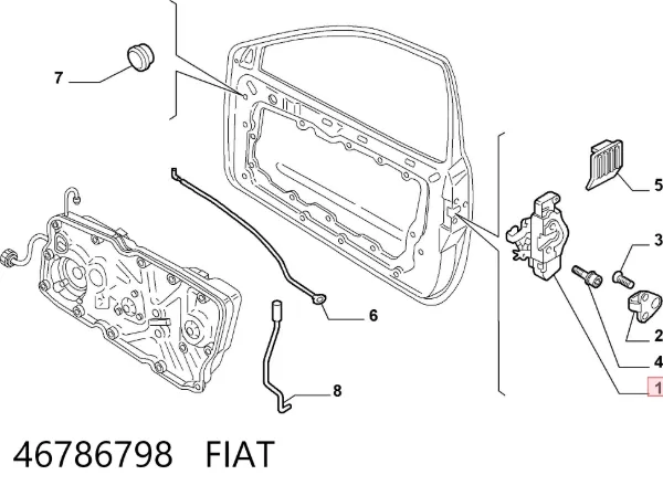 Cerradura 46786798 Fiat/Alfa/Lancia
