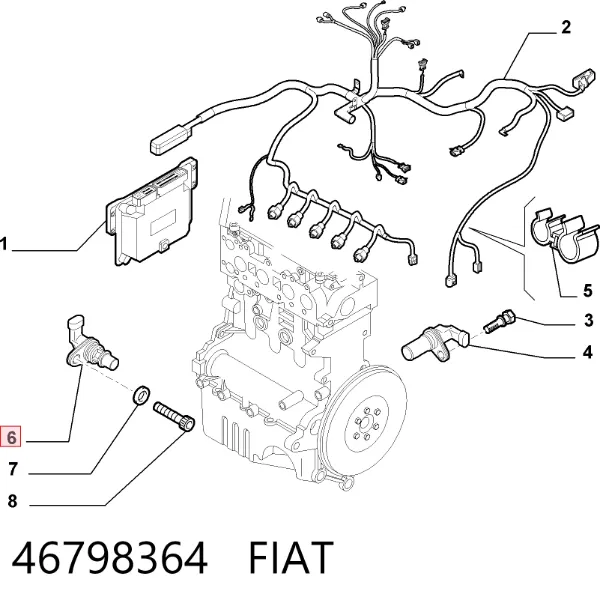 Sensor de árbol de levas 46798364 Fiat/Alfa/Lancia