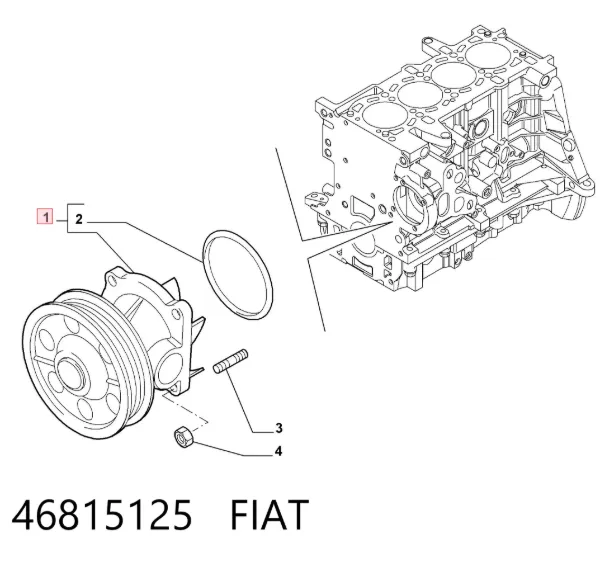 Bomba de agua 46815125 Fiat/Alfa/Lancia