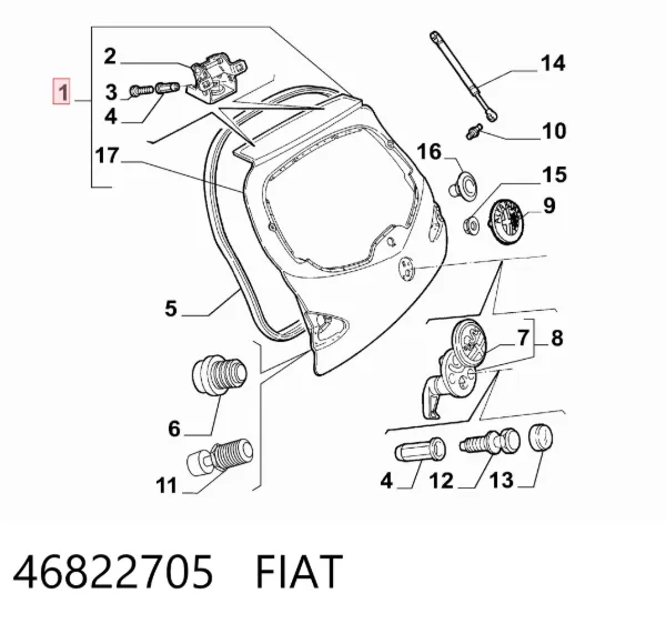 Puerta trasera 46822705 Fiat/Alfa/Lancia