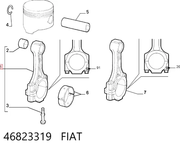 Biela 46823319 Fiat/Alfa/Lancia