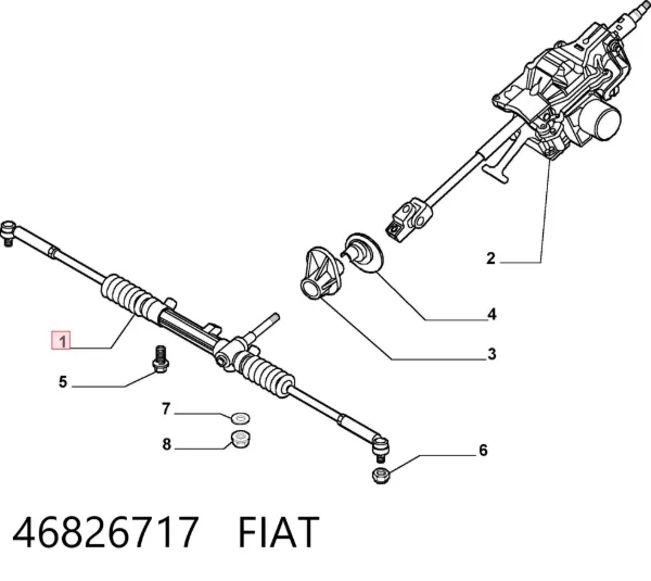 Cremallera de dirección 46826717 Fiat/Alfa/Lancia