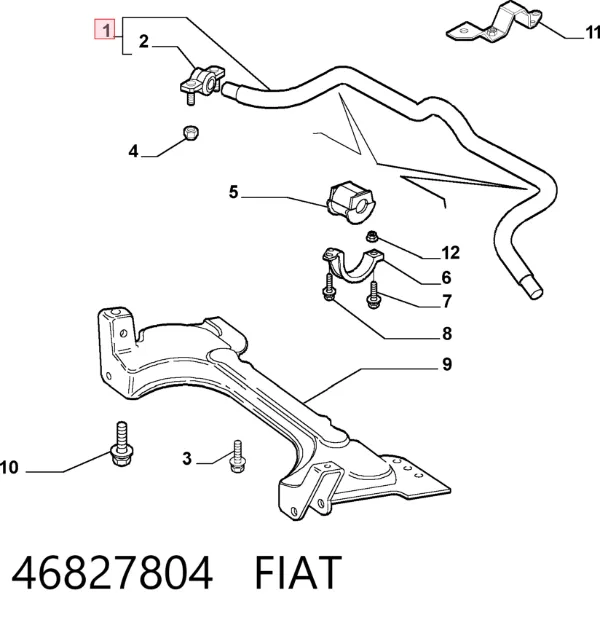 Estabilizador delantero 46827804 Fiat/Alfa/Lancia