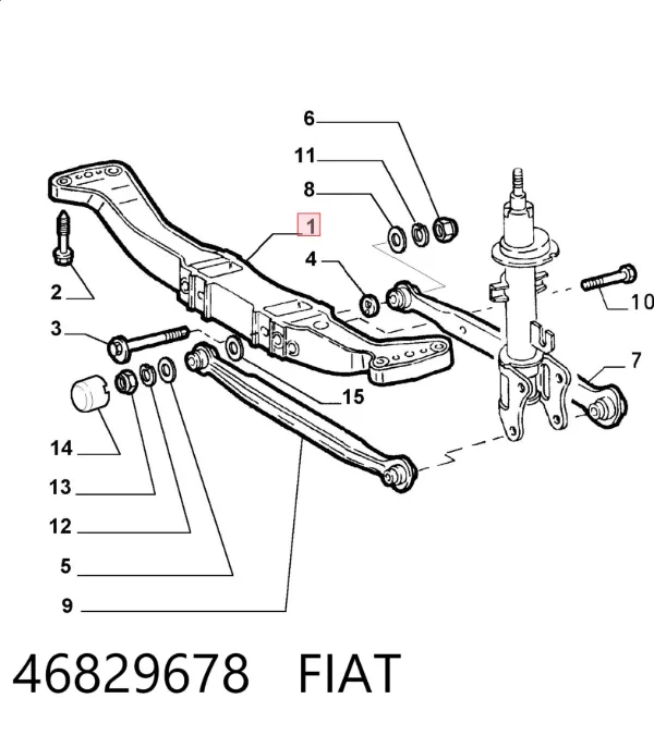 Puente trasero 46829678 Fiat/Alfa/Lancia