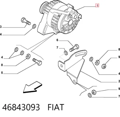Alternador FIAT 46843093