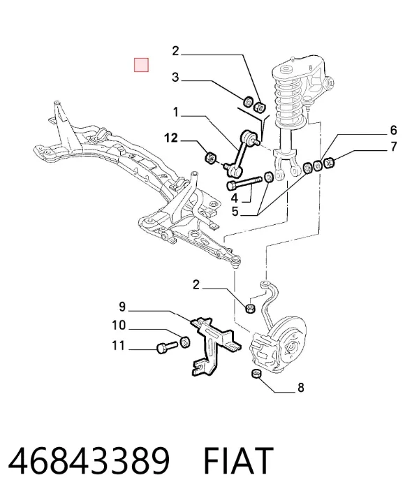 Bieleta estabilizadora delantera 46843389 Fiat/Alfa/Lancia