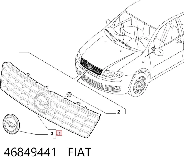 Parrilla 46849441 Fiat/Alfa/Lancia