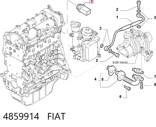 Sensor de presión de aceite 4859914 Fiat/Alfa/Lancia