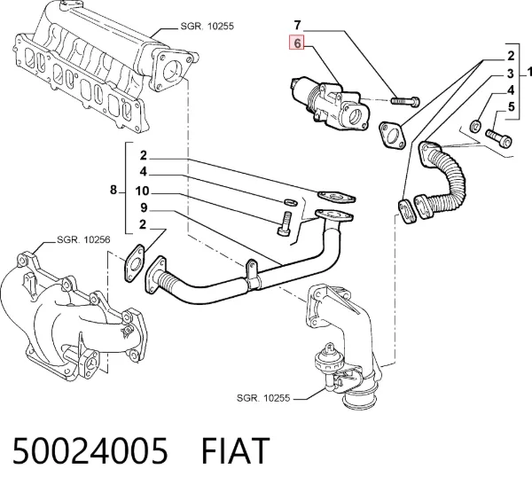 Válvula EGR 50024005 Fiat/Alfa/Lancia