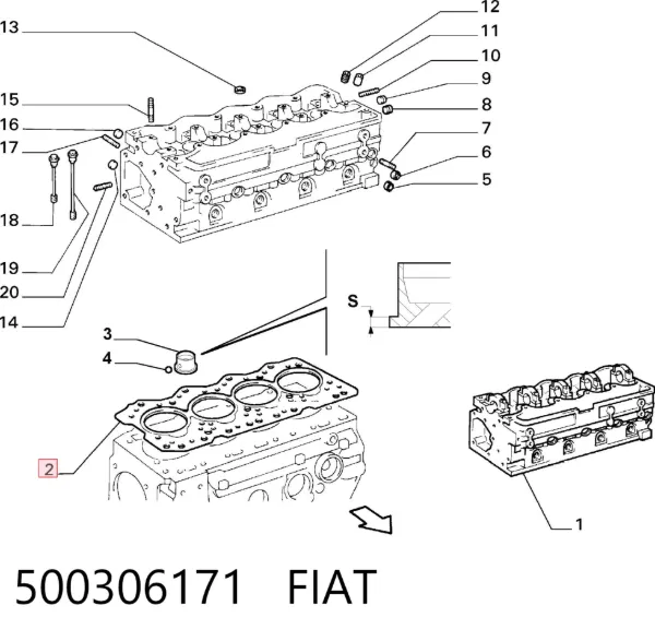 Junta de culata 500306171 Fiat/Alfa/Lancia