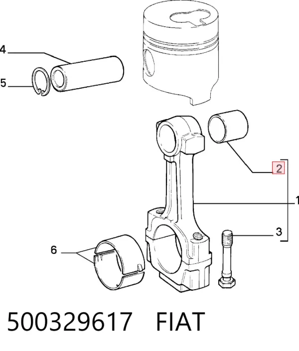 Buje de biela 500329617 Fiat/Alfa/Lancia