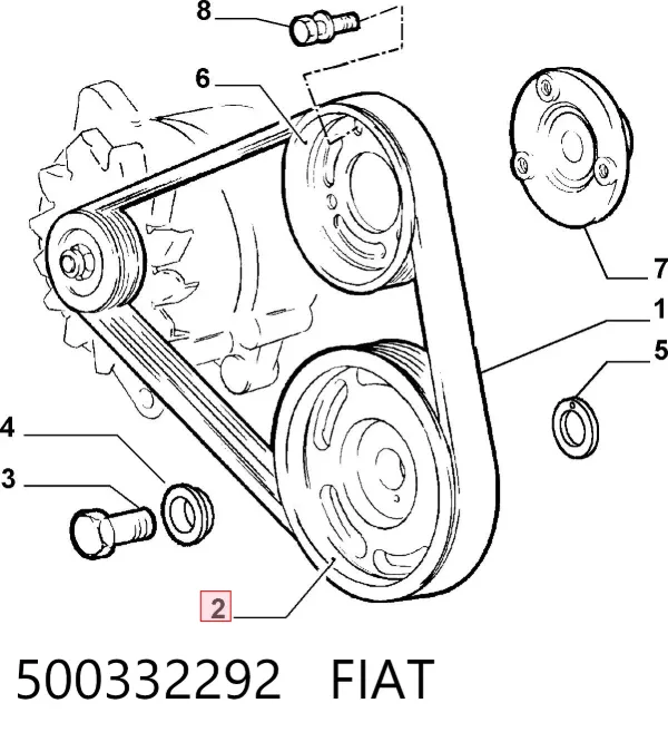 Polea de cigüeñal 500332292 Fiat/Alfa/Lancia