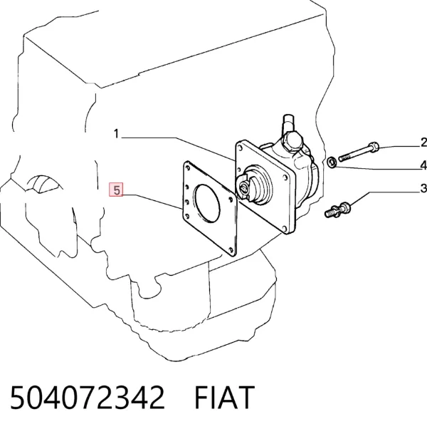 Junta de la bomba de vacío 504072342 Fiat/Alfa/Lancia