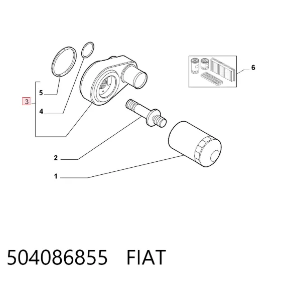 Radiador de aceite 504086855 Fiat/Alfa/Lancia