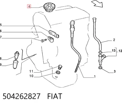 Tapa de llenado de aceite FIAT 504262827