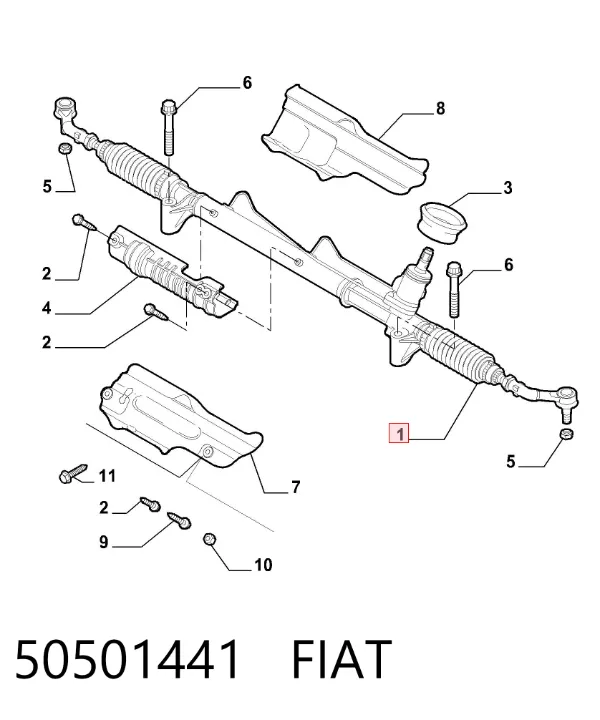 Cremallera de dirección 50501441 Fiat/Alfa/Lancia