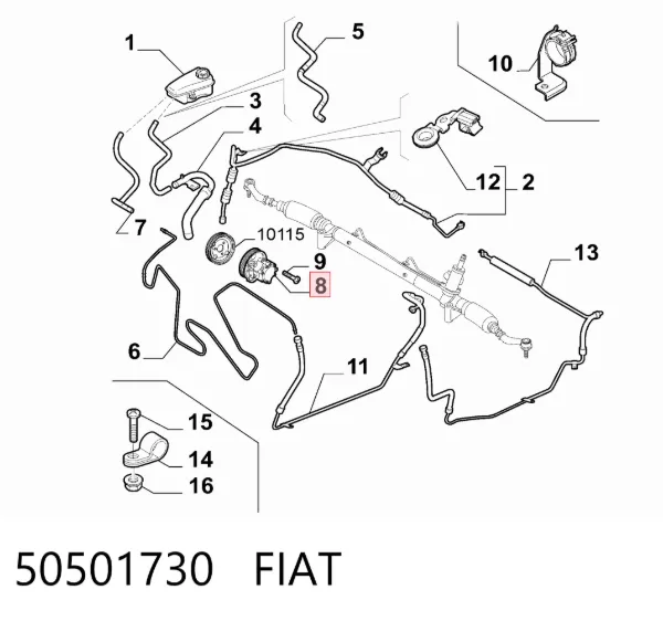 Bomba de dirección 50501730 Fiat/Alfa/Lancia