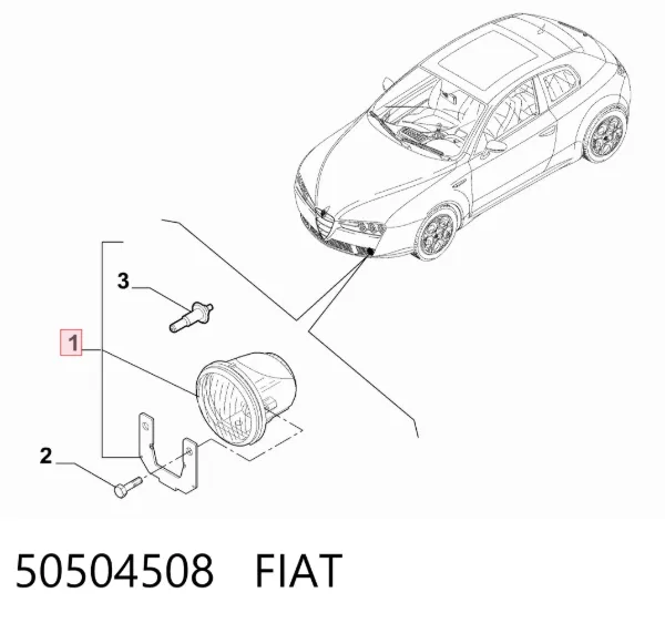Faro antiniebla izquierdo y derecho 50504508 Fiat/Alfa/Lancia