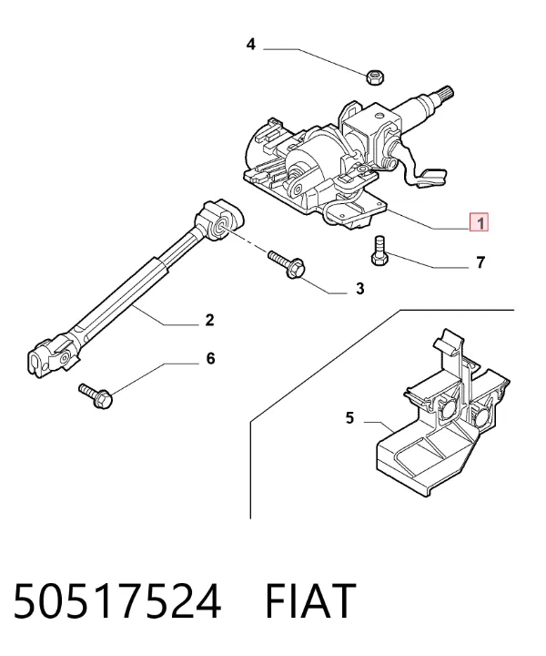 Columna dirección 50517524 Fiat/Alfa/Lancia
