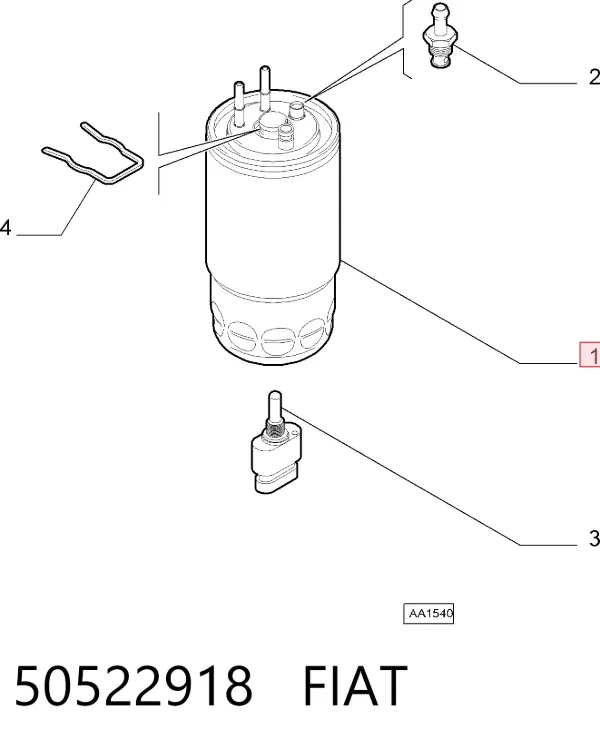 Filtro de combustible 50522918 Fiat/Alfa/Lancia