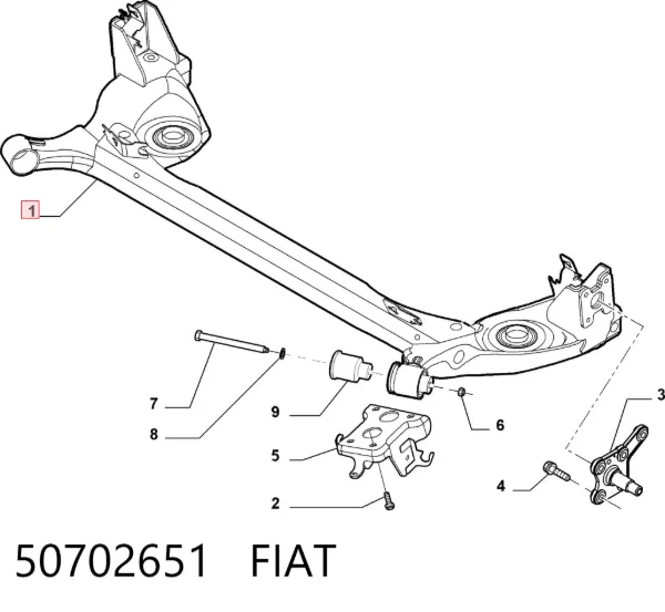 Puente trasero 50702651 Fiat/Alfa/Lancia