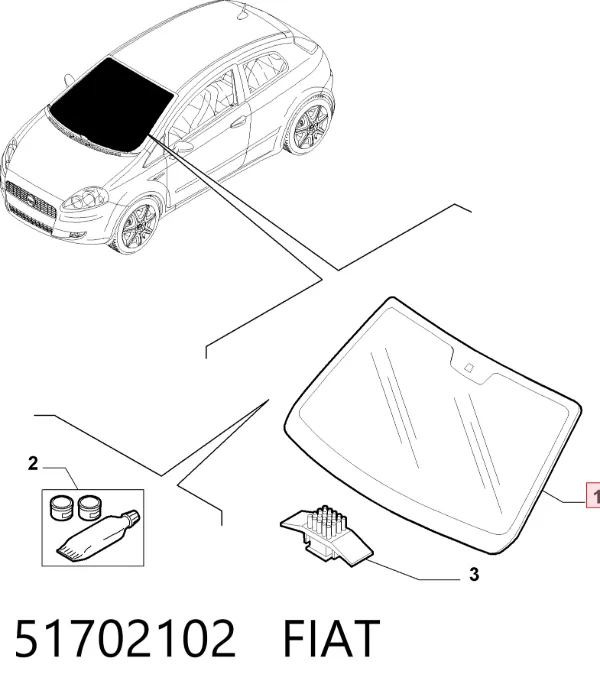 Parabrisas Fiat Punto GRAND