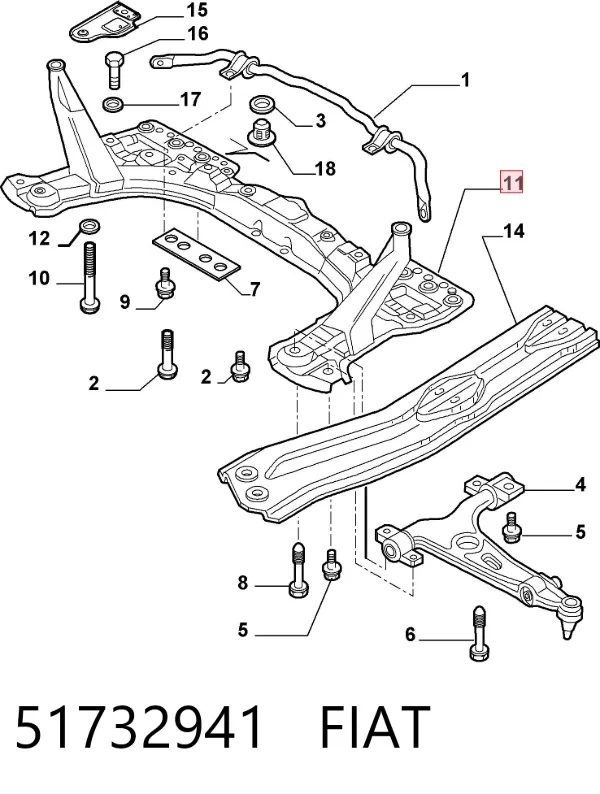 Puente delantero Alfa Romeo 147 937
